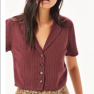 Pacsun cropped burgundy top